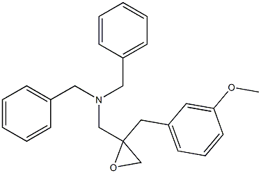 N,N-dibenzyl-1-(2-(3-methoxybenzyl)oxiran-2-yl)methanamine Struktur