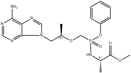 methyl(((((R)-1-(6-amino-9H-purin-9-yl)propan-2-yl)oxy)methyl) (phenoxy)phosphoryl)-L-alaninate fumarate Struktur