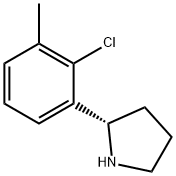 (2S)-2-(2-CHLORO-3-METHYLPHENYL)PYRROLIDINE Struktur