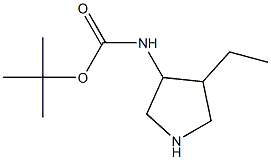 tert-butyl (4-ethylpyrrolidin-3-yl)carbamate Struktur