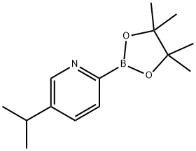 5-isopropyl-2-(4,4,5,5-tetramethyl-1,3,2-dioxaborolan-2-yl)pyridine Struktur