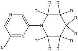 2-Bromo-6-(piperidino-d10)-pyrazine Struktur