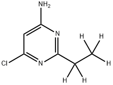 4-Chloro-6-amino-2-(ethyl-d5)-pyrimidine Struktur