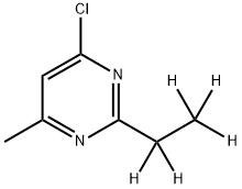 4-Chloro-6-methyl-2-(ethyl-d5)-pyrimidine Struktur