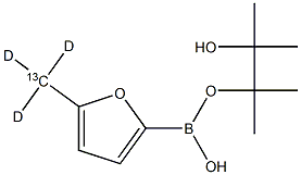 5-(Methyl-13C, d3)furan-2-boronic acid pinacol ester Struktur