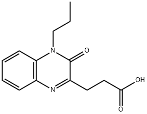 2-Quinoxalinepropanoic acid, 3,4-dihydro-3-oxo-4-propyl- Struktur