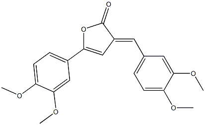 3-(3,4-Dimethoxy-benzylidene)-5-(3,4-dimethoxy-phenyl)-3H-furan-2-one Struktur