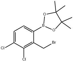 2-(Bromomethyl)-3,4-dichlorophenylboronic acid, pinacol ester Struktur