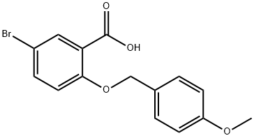 2-(4-methoxybenzyloxy)-5-bromobenzoic acid Struktur