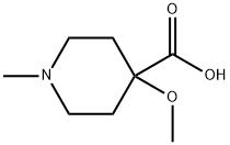 1-Methyl-4-methoxy-piperidine-4-Carbocylic acid Struktur