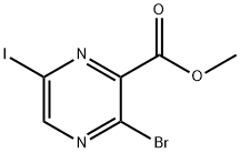 Methyl 3-bromo-6-iodopyrazine-2-carboxylate Struktur