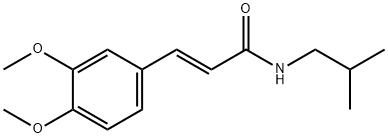 (2E)-3-(3,4-dimethoxyphenyl)-N-(2-methylpropyl)prop-2-enamide Struktur