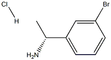 (1R)-1-(3-BROMOPHENYL)ETHANAMINE HCL Struktur