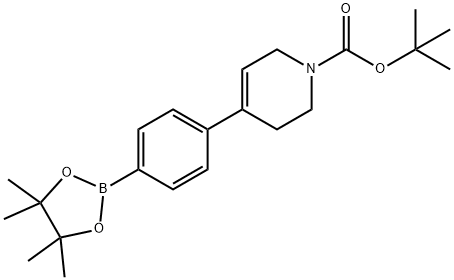 (4-(1-(tert-Butoxycarbonyl)-1,2,3,6-tetrahydropyridin-4-yl)phenyl)boronic acid pinacol ester Struktur