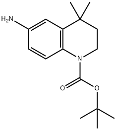 1-Boc-6-amino-4,4-dimethyl-3,4-dihydro-2H-quinoline Struktur