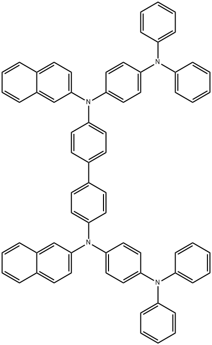 N1,N1'-([1,1'-biphenyl]-4,4'-diyl)bis(N1-(naphthalen-2-yl)-N4,N4-diphenylbenzene-1,4-diamine) Struktur