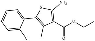 Ethyl 2-amino-5-(2-chlorophenyl)-4-methylthiophene-3-carboxylate Struktur