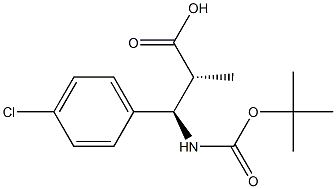 (2R, 3R)-3-(Boc-amino)-2-methyl-3-(4-chlorophenyl)propionic acid
		
	 Struktur