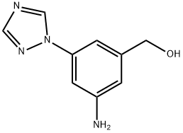 (3-Amino-5-(1H-1,2,4-triazol-1-yl)phenyl)methanol Struktur