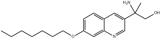 2-amino-2-(7-(heptyloxy)quinolin-3-yl)propan-1-ol Struktur