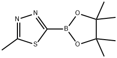 2-methyl-5-(4,4,5,5-tetramethyl-1,3,2-dioxaborolan-2-yl)-1,3,4-thiadiazole Struktur