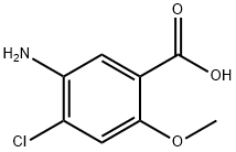 5-Amino-4-chloro-2-methoxy-benzoic acid Struktur