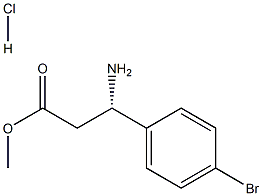 (S)-Methyl 3-amino-3-(4-bromophenyl)propanoate hydrochloride Struktur