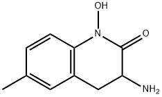 3-Amino-1-hydroxy-6-methyl-3,4-dihydroquinolin-2(1H)-one Struktur