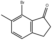 7-BROMO-2,3-DIHYDRO-6-METHYLINDEN-1-ONE Struktur