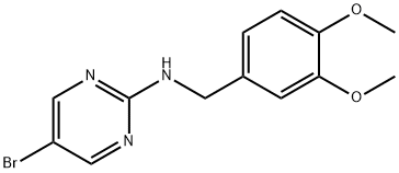 5-Bromo-N-(3,4-dimethoxybenzyl)pyrimidin-2-amine Struktur