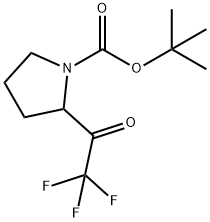 tert-butyl 2-(2,2,2-trifluoroacetyl)pyrrolidine-1-carboxylate Struktur