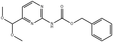 Benzyl (4-(Dimethoxymethyl)Pyrimidin-2-Yl)Carbamate Struktur