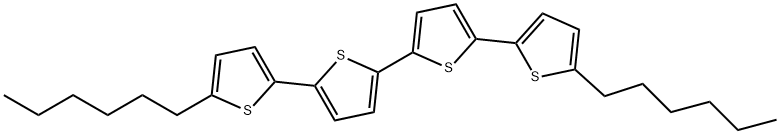 5,5'''-Dihexyl-2,2':5',2'':5'',2'''-quaterthiophene Struktur