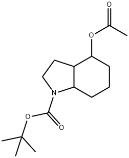 tert-Butyl 4-acetoxyoctahydro-1H-indole-1-carboxylate Struktur