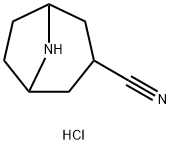 8-Azabicyclo[3.2.1]octane-3-carbonitrile hydrochloride Struktur