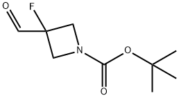 1-Boc-3-fluoroazetidine-3-carbaldehyde Struktur