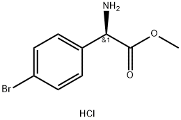 (R)-Methyl 2-amino-2-(4-bromophenyl)acetate HCl Struktur