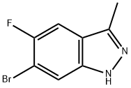 6-Bromo-5-fluoro-3-methyl-1H-indazole Struktur