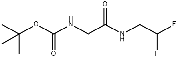 [(2,2-difluoro-ethylcarbamoyl)-methyl]-carbamic acid tert-butyl ester Struktur