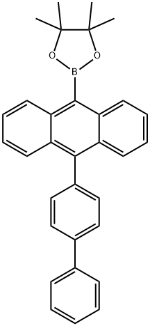 10-([1,1'-Biphenyl]-4-yl)anthracen-9-yl-4,4,5,5-tetramethyl-1,3,2-dioxaborolane Struktur