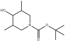 tert-butyl 4-hydroxy-3,5-dimethylpiperidine-1-carboxylate Struktur