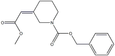 (Z)-benzyl 3-(2-methoxy-2-oxoethylidene)piperidine-1-carboxylate Struktur