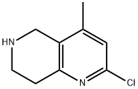 2-chloro-5,6,7,8-tetrahydro-4-methyl-1,6-Naphthyridine Struktur