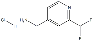 (2-(difluoromethyl)pyridin-4-yl)methanamine hydrochloride Struktur