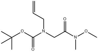 tert-butyl N-allyl-N-[2-(methoxy(methyl)amino)-2-oxo-ethyl]carbamate Struktur