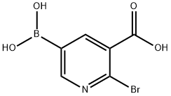 2-Bromo-3-carboxypyridine-5-boronic acid Struktur