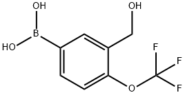 3-Hydroxymethyl-4-(trifluoromethoxy)phenylboronic acid Struktur