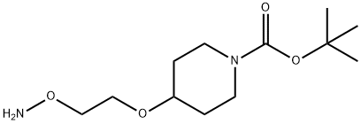 4-[2-(Aminooxy)ethoxy]-1-piperidinecarboxylic acid 1,1-dimethylethyl ester Struktur