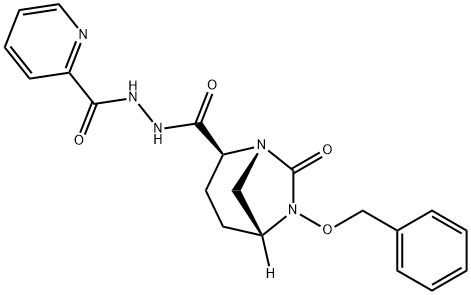 (2S,5R)-6-(benzyloxy)-7-oxo-N'-picolinoyl-1,6-diazabicyclo[3.2.1]octane-2-carbohydrazide Struktur