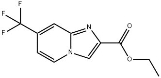 7-Trifluoromethyl-imidazo[1,2-a]pyridine-2-carboxylic acid ethyl ester Struktur